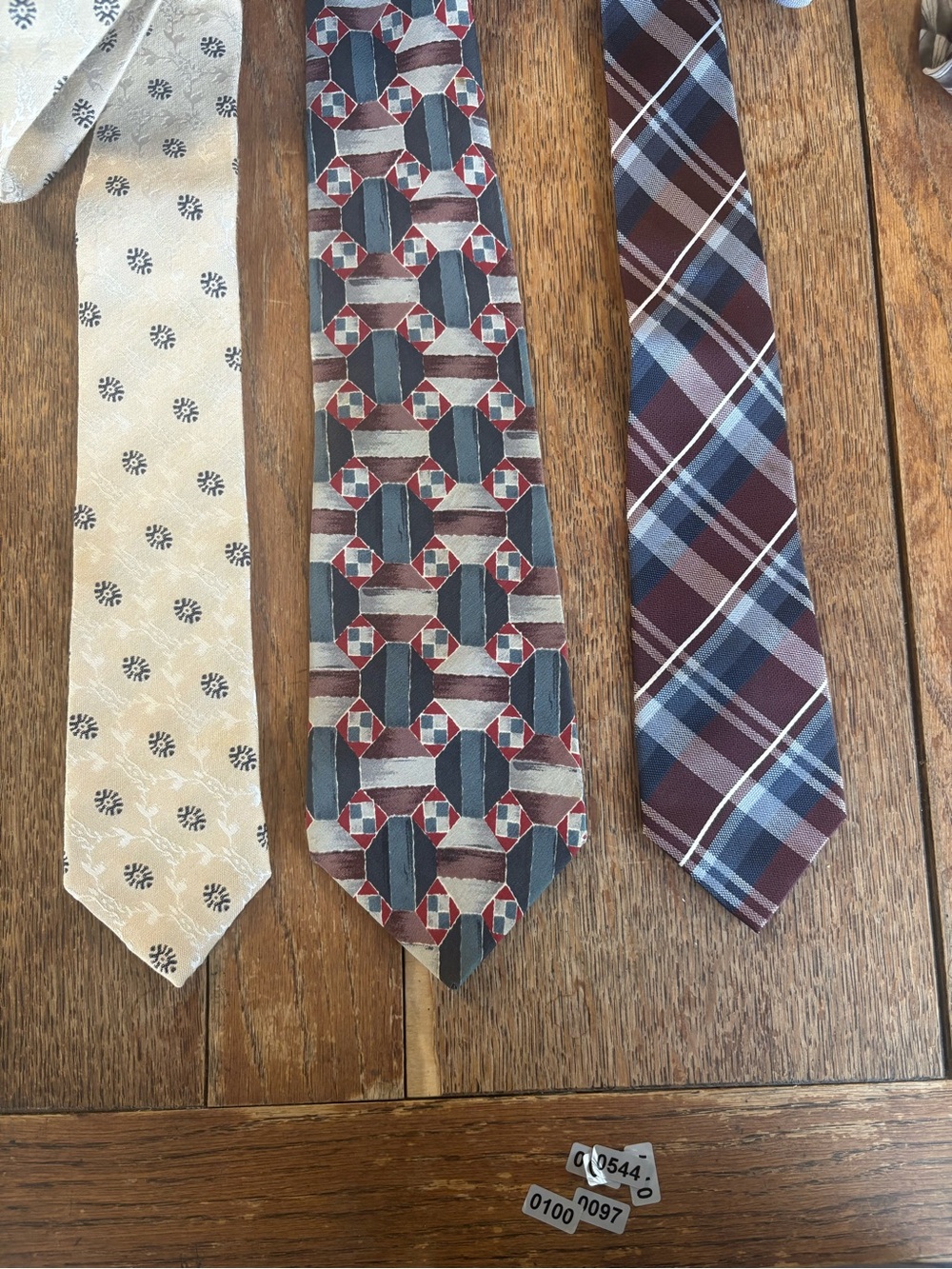 Men's Classic Tie Trio Set - Burgundy, Gray, Cream